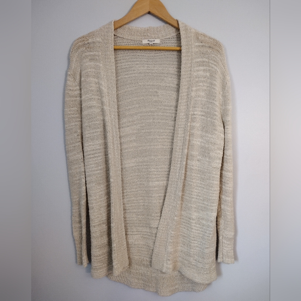 Linen Silk Cotton‎ Madewell Open Cream Neutral Cardigan